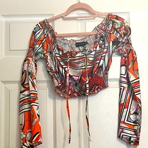Satin Crop Blouse